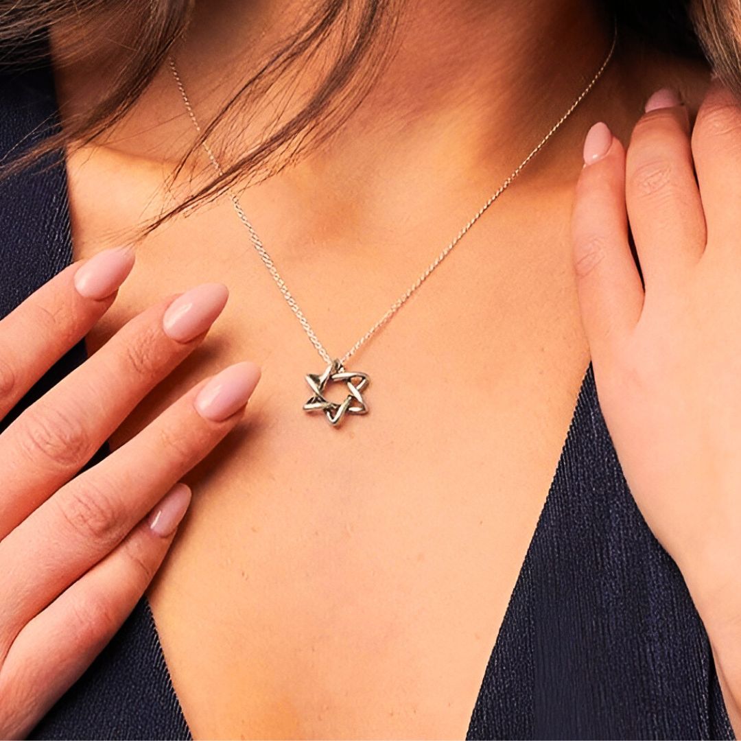 Star Of David Pendant Curved