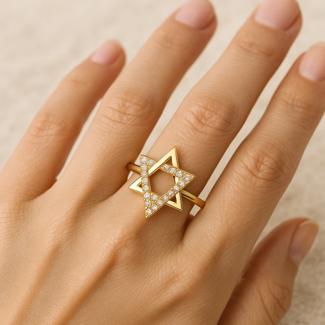 Star Of David Gem Ring