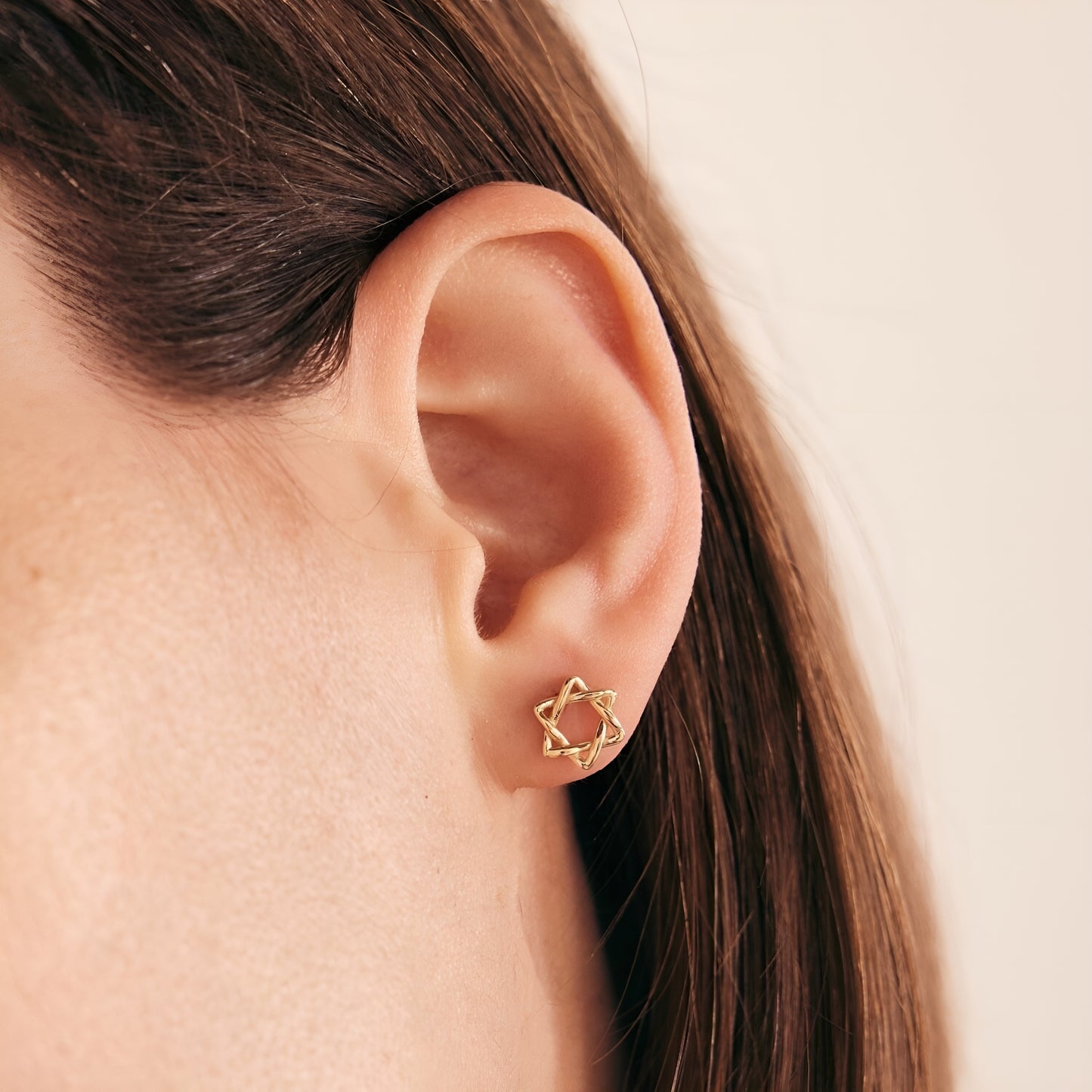 Star of David Woven Earrings