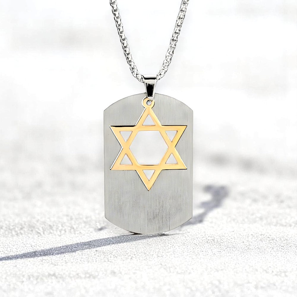 Star of David Tag Pendant