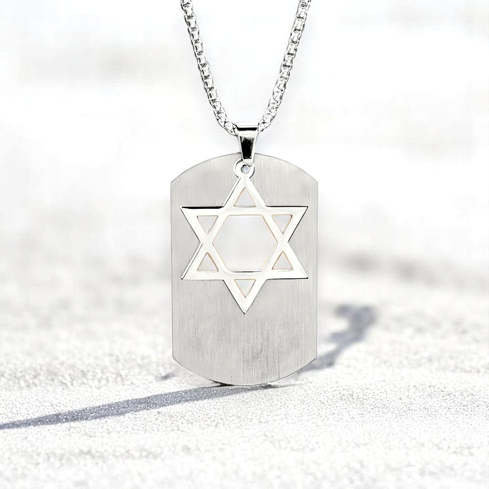 Star of David Tag Pendant