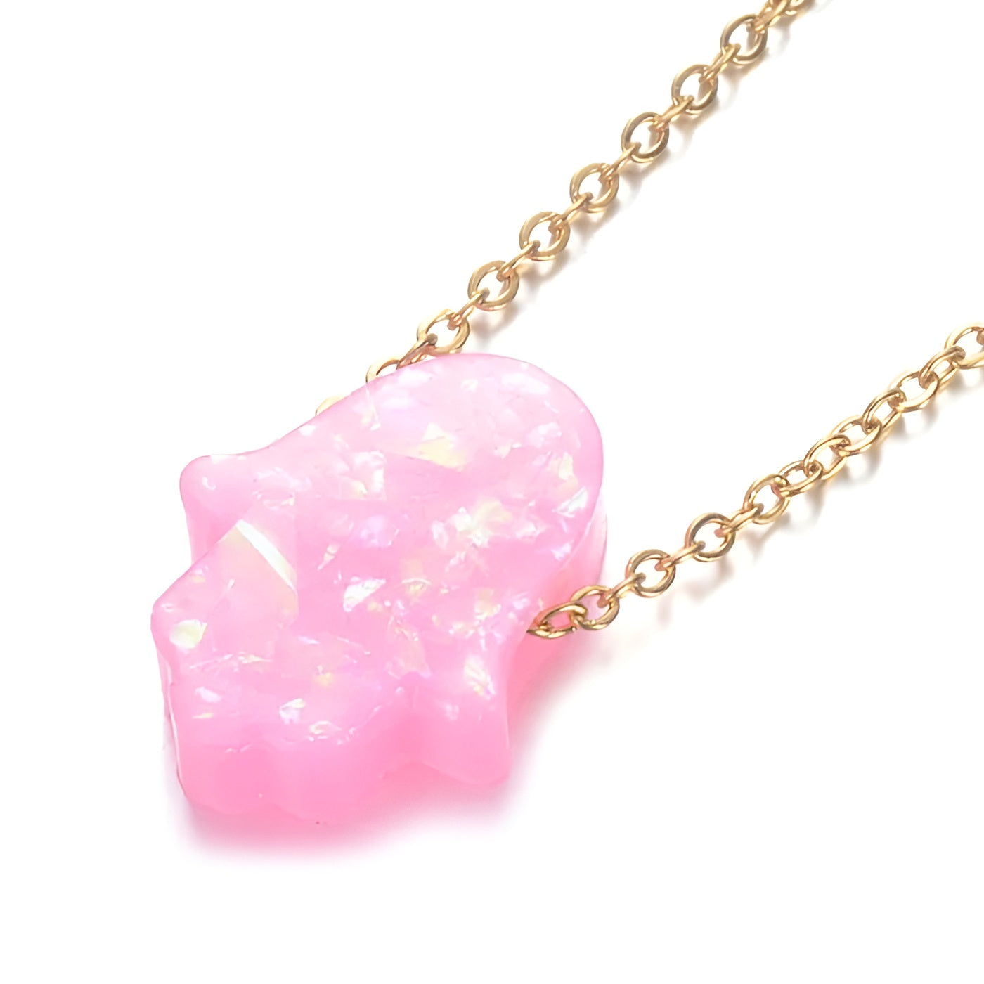 Hamsa Opal Pendant