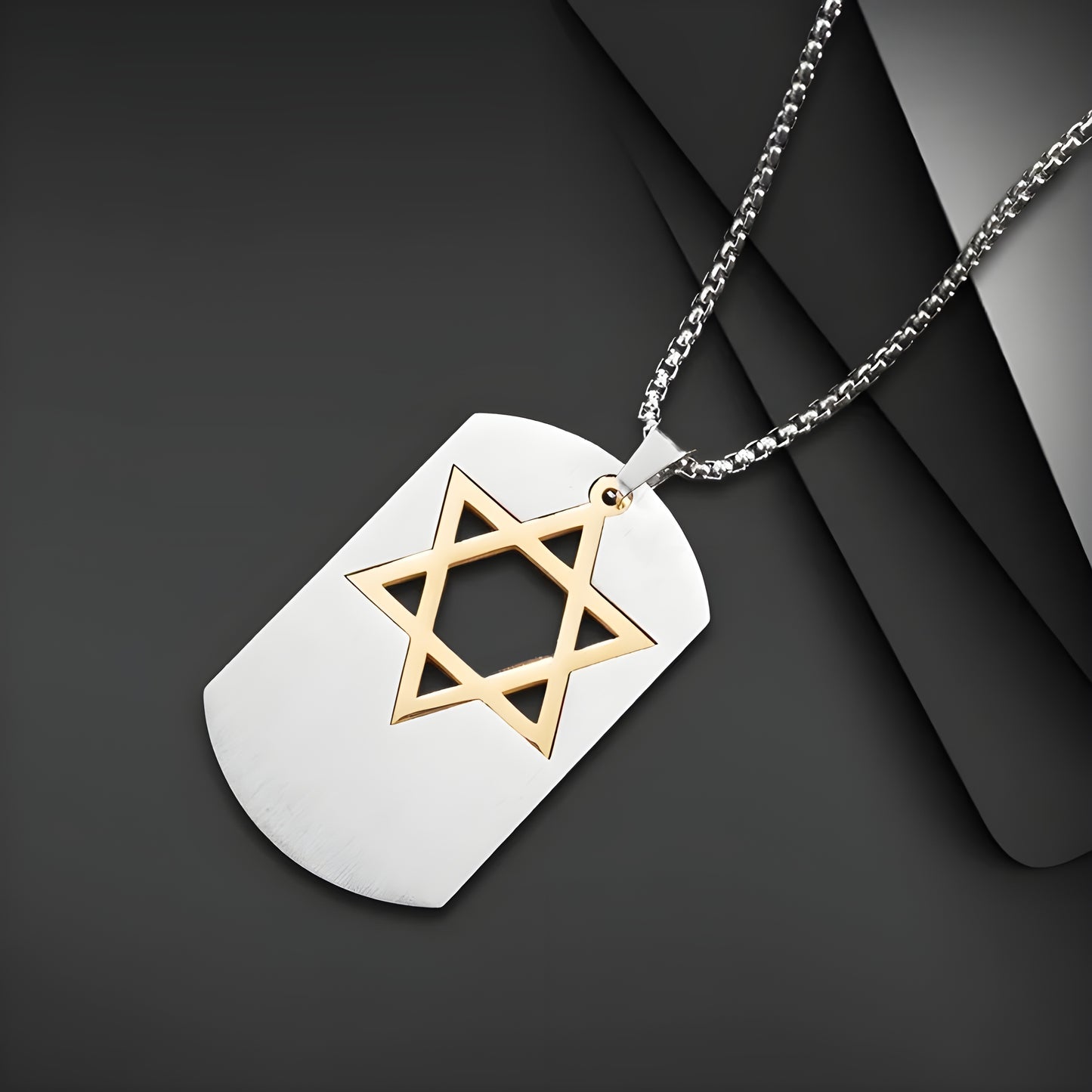 Star of David Tag Pendant