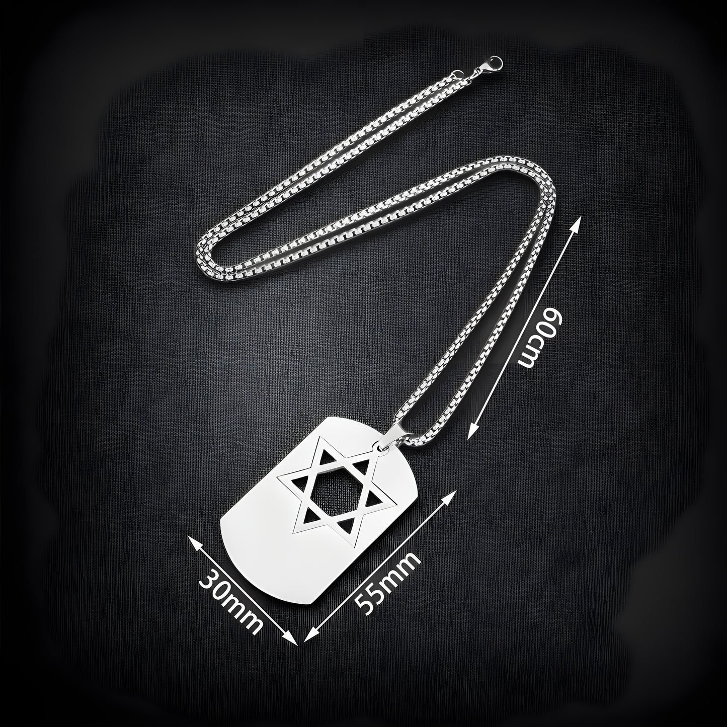 Star of David Tag Pendant