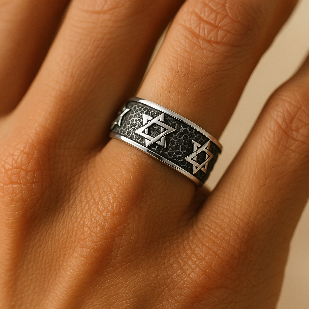 Star Of David Swivel Ring