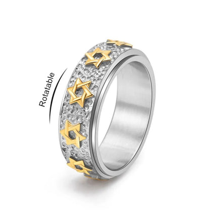 Star Of David Swivel Ring