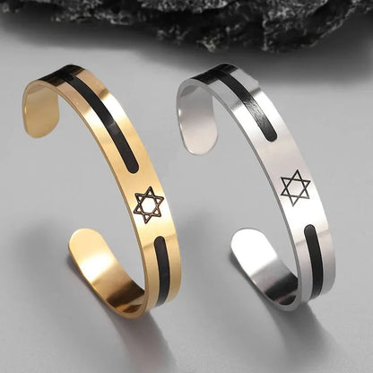Star of David  Steel Cuff Bracelet