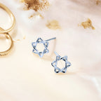 Star of David Woven Earrings