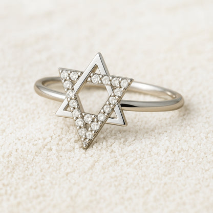 Star Of David Gem Ring