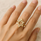 Star Of David Gem Ring