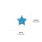 Blue Opal Stud Earrings