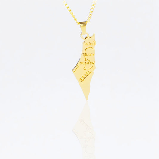 Israel Map Necklace