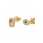 Hamsa Eye Stud Earrings