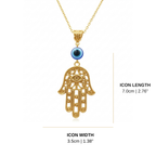 Hamsa Eye Gem Pendant