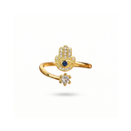 Hamsa Gem Ring