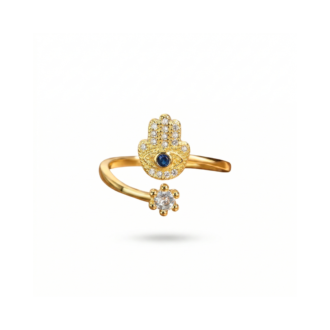 Hamsa Gem Ring