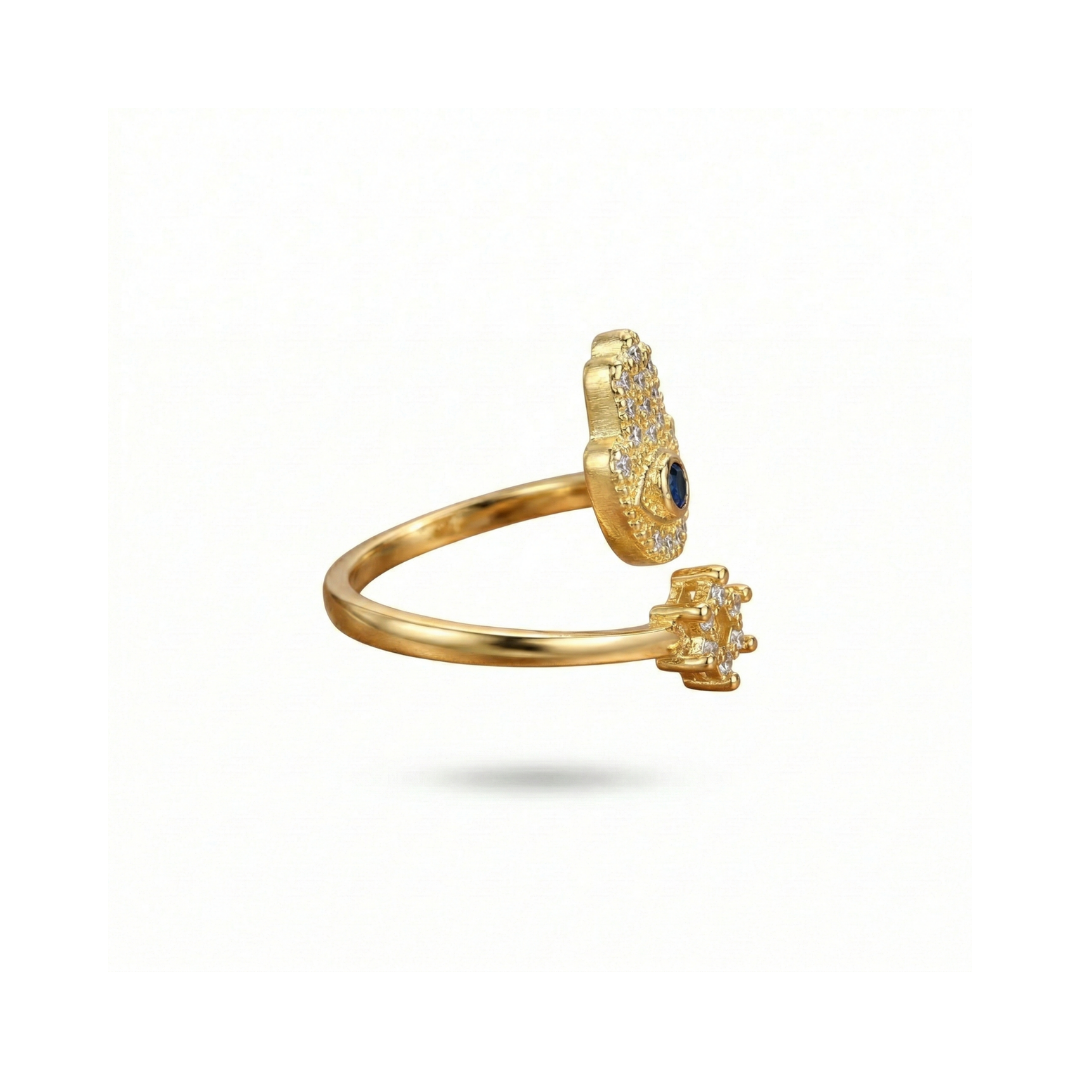 Hamsa Gem Ring