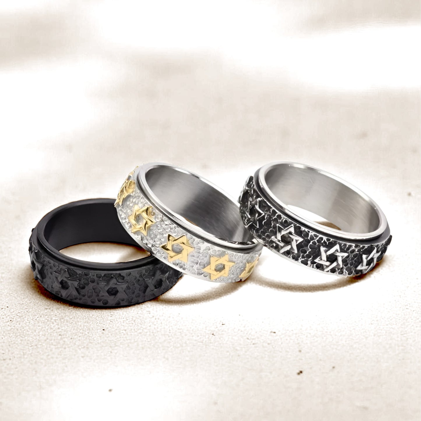 Star Of David Swivel Ring