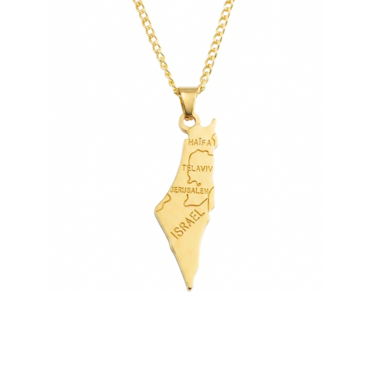 Israel Map Necklace