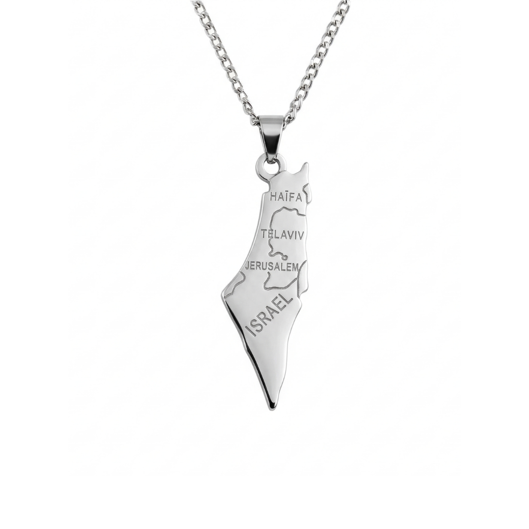 Israel Map Necklace