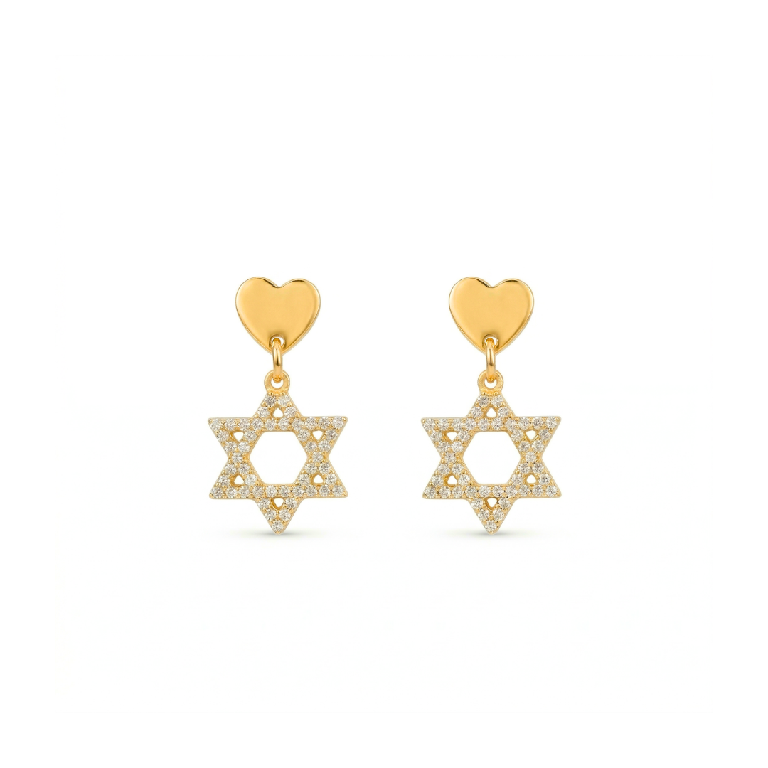 Magen Heart Stud Earrings
