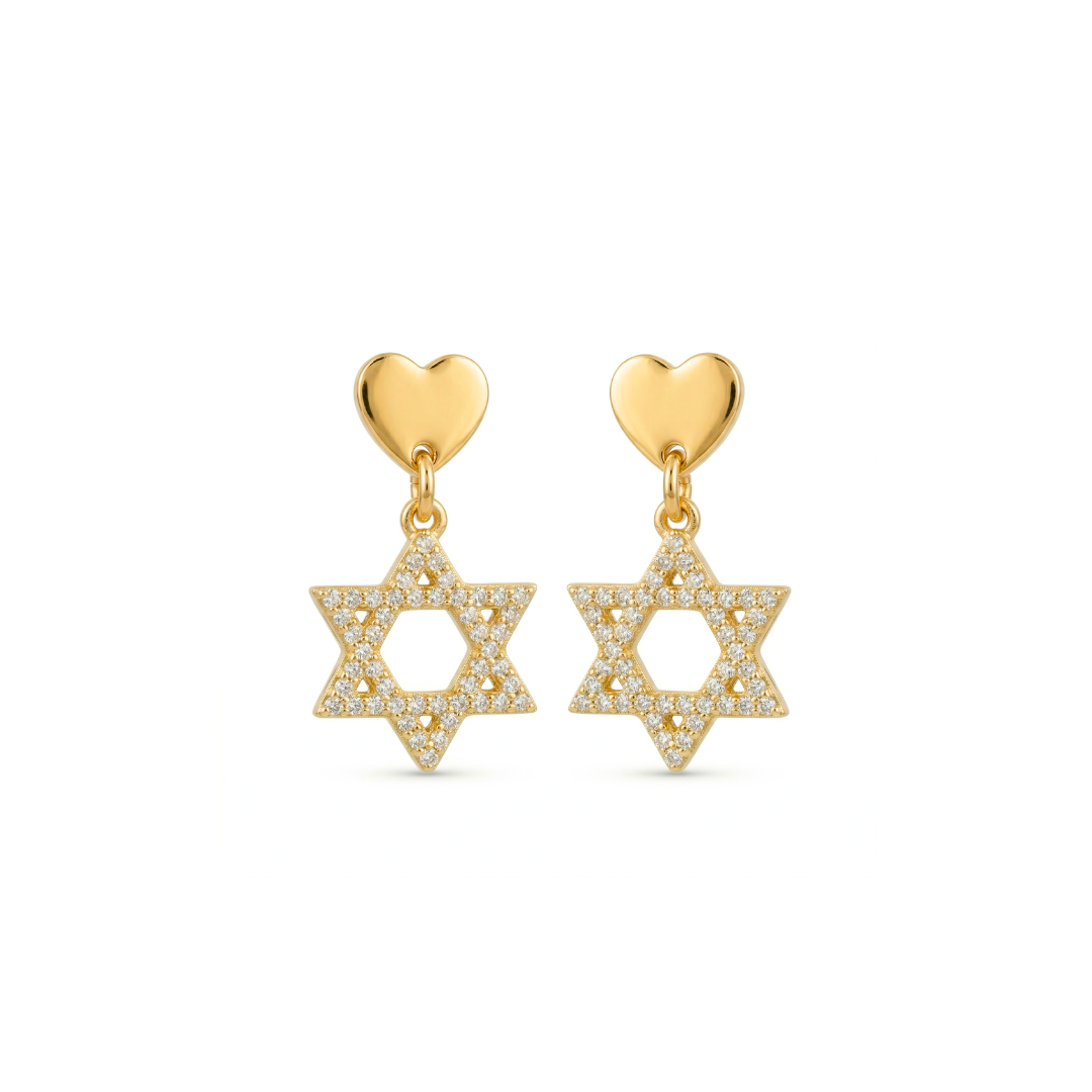 Magen Heart Stud Earrings