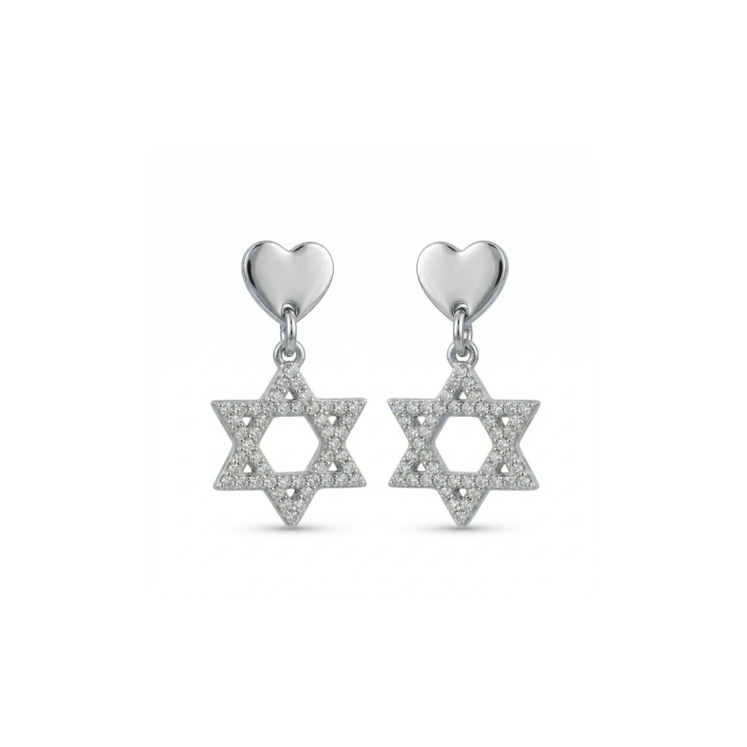 Magen Heart Stud Earrings