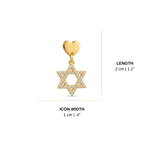 Magen Heart Stud Earrings