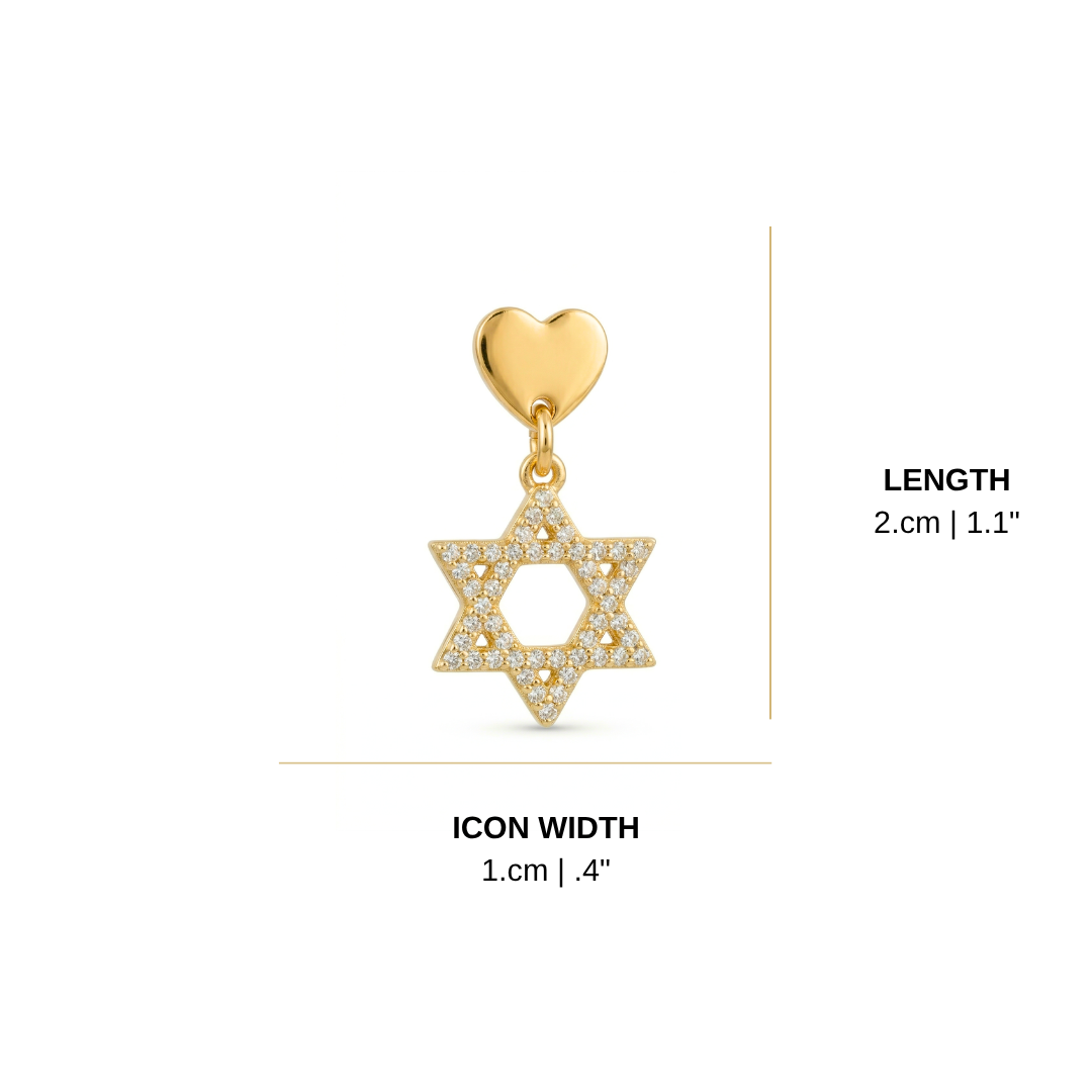 Magen Heart Stud Earrings