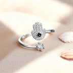 Hamsa Gem Ring