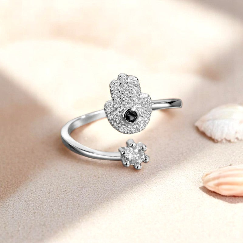 Hamsa Gem Ring