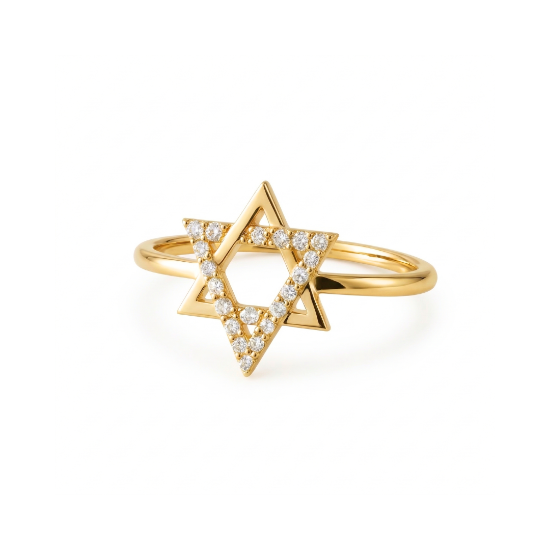 Star Of David Gem Ring