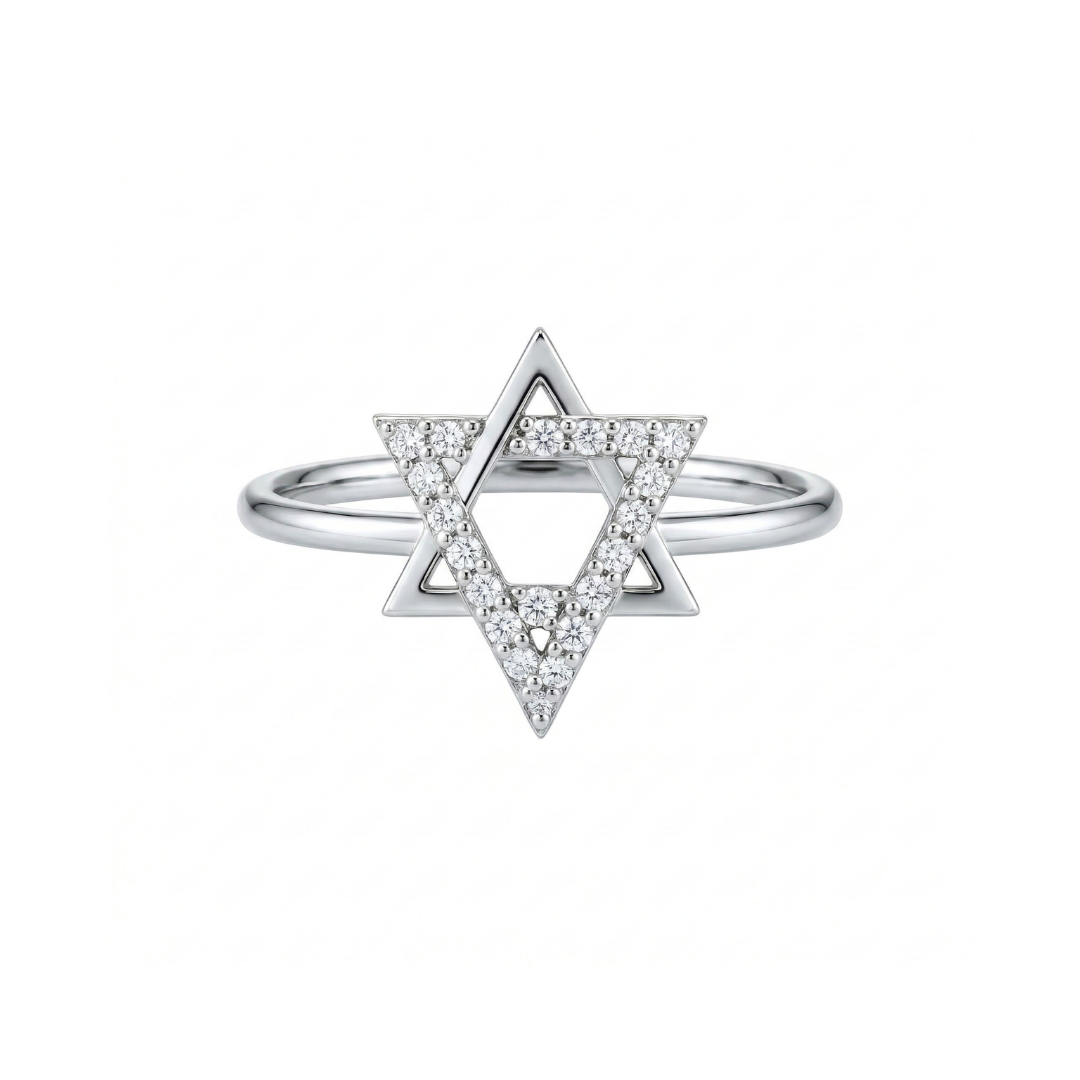 Star Of David Gem Ring