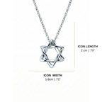 Star Of David Pendant Curved