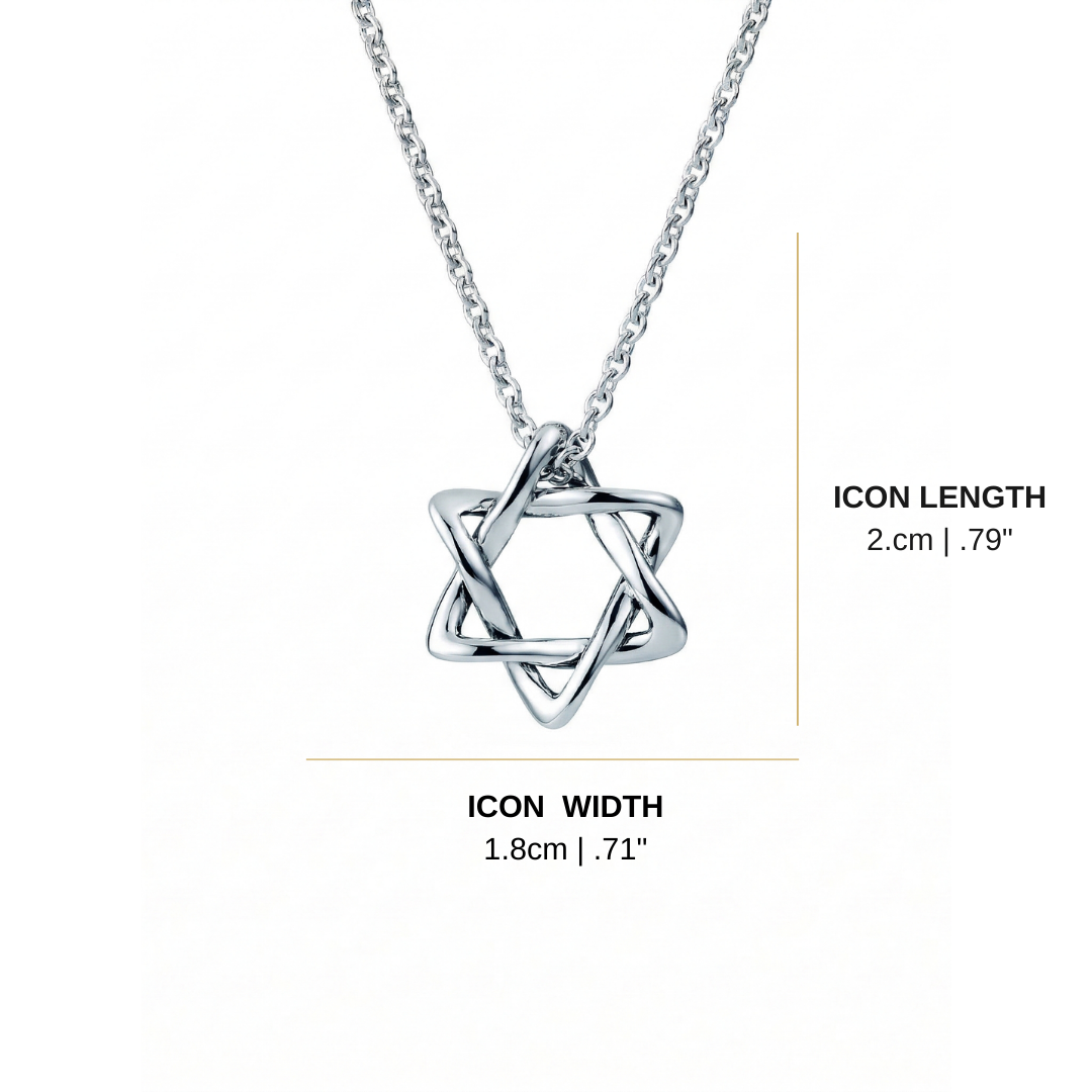 Star Of David Pendant Curved