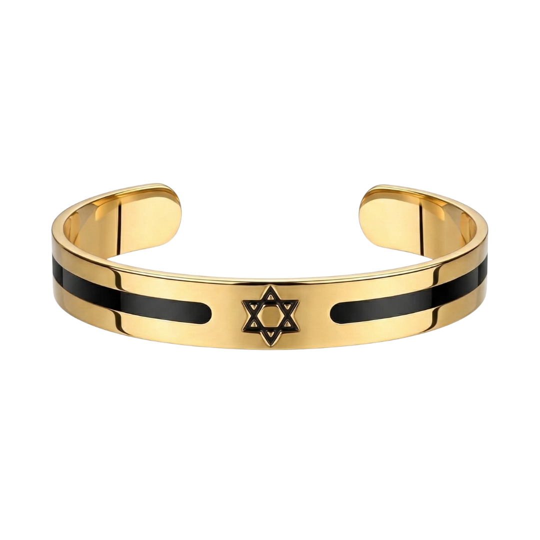 Star of David  Steel Cuff Bracelet
