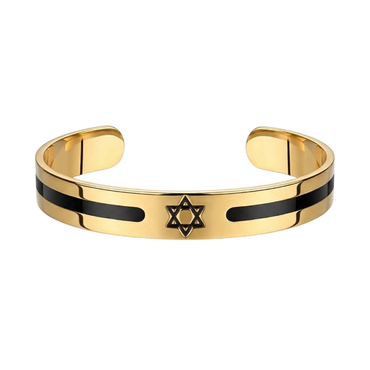 Star of David  Steel Cuff Bracelet