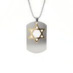 Star of David Tag Pendant