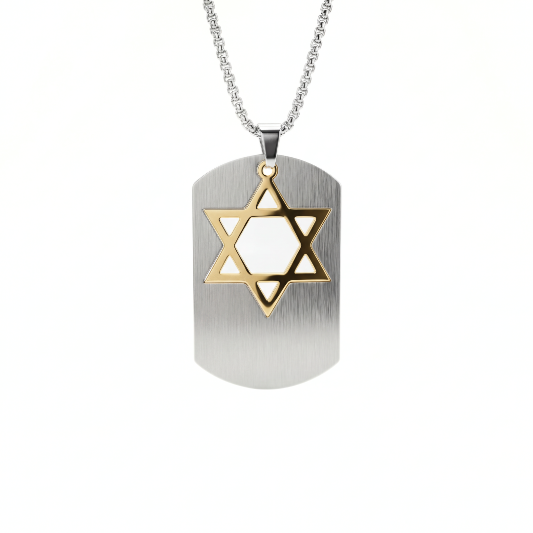 Star of David Tag Pendant