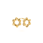 Star of David Woven Earrings