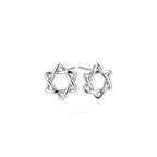 Star of David Woven Earrings