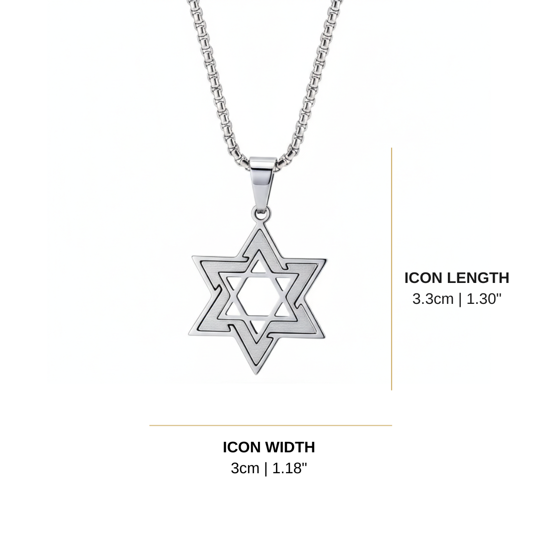 Star of David Inset Pendant
