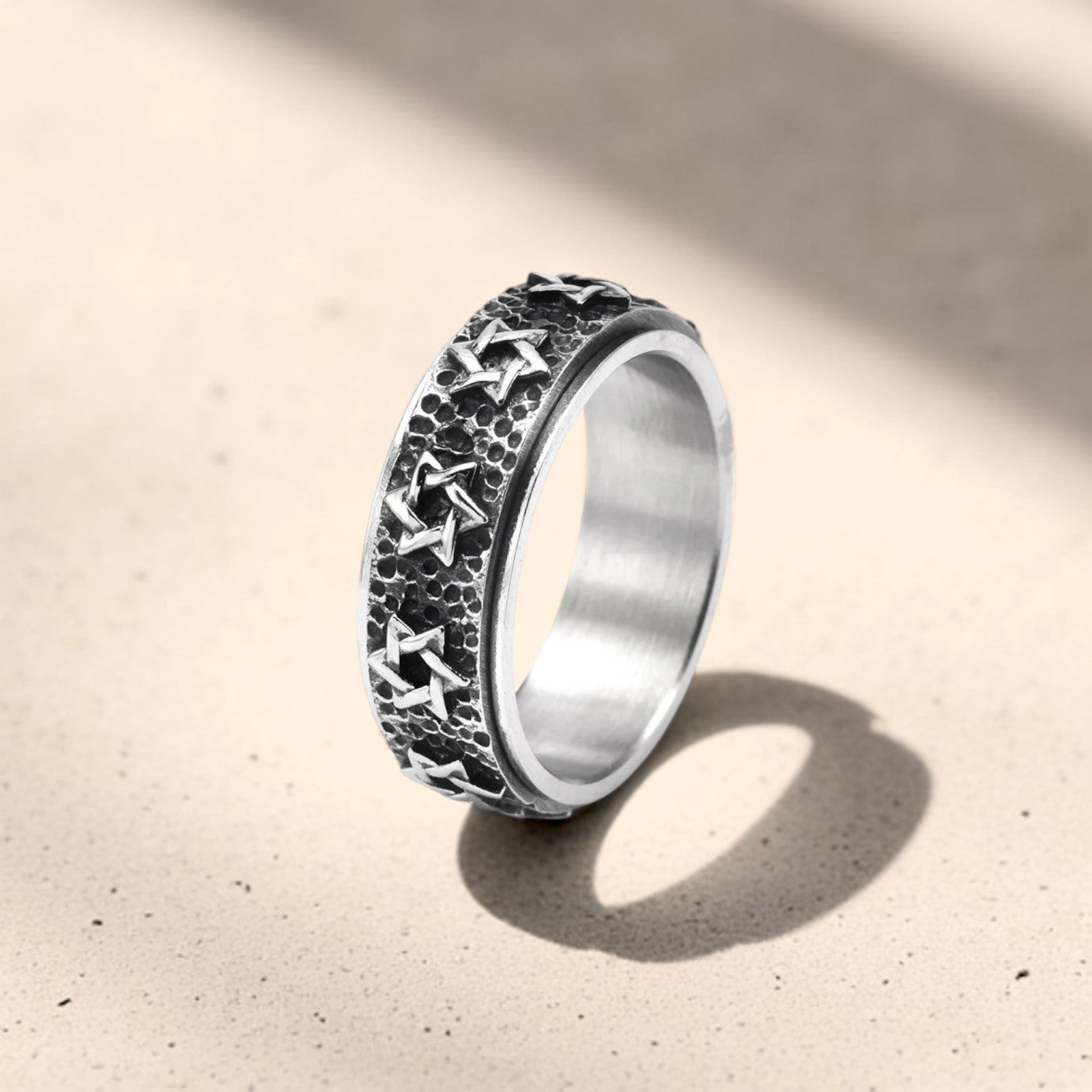 Star Of David Swivel Ring