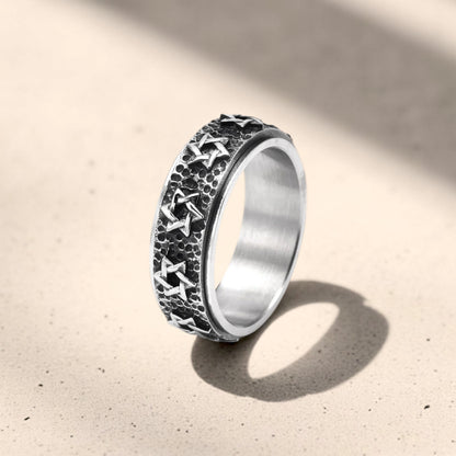 Star Of David Swivel Ring