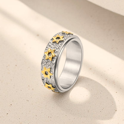 Star Of David Swivel Ring
