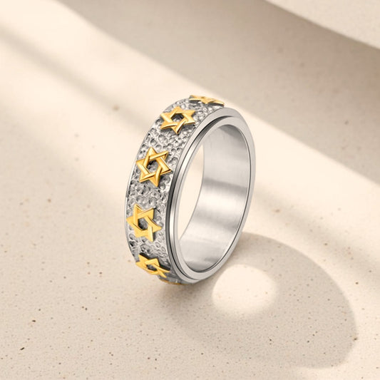 Star Of David Swivel Ring