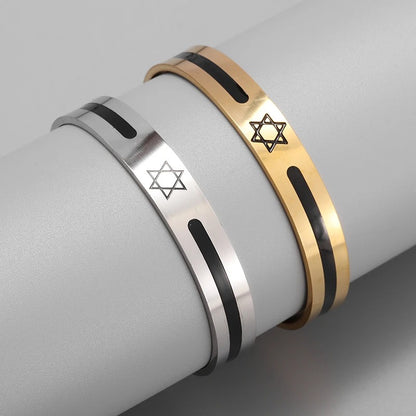 Star of David  Steel Cuff Bracelet