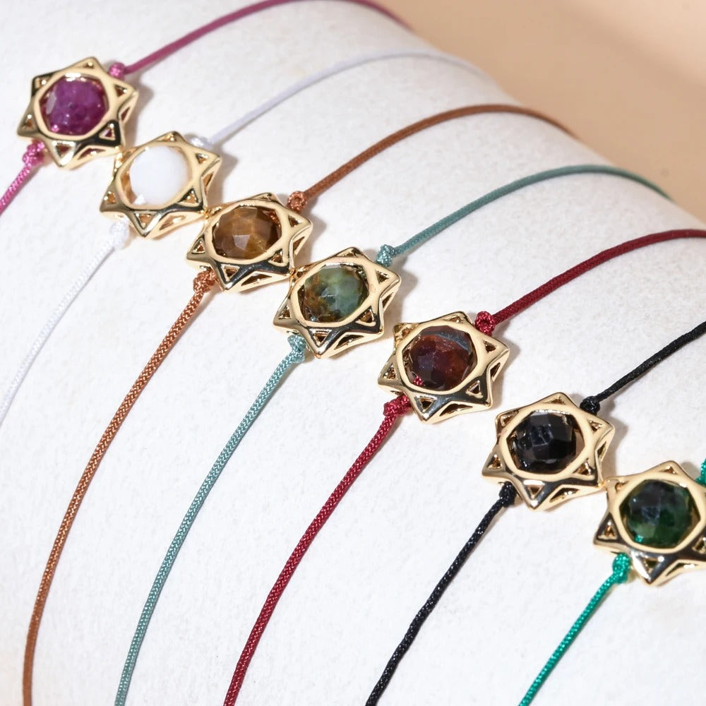 Star Of David Gem Bracelet