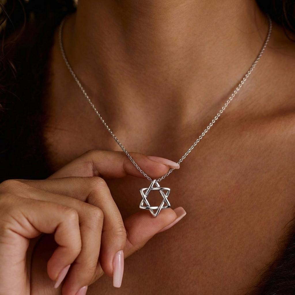 Star Of David Pendant Curved