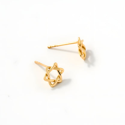Star of David Woven Earrings